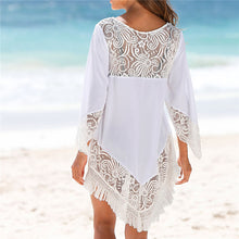 WHITE LACE COVER UPS SWIMWEAR