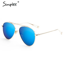 Simplee Retro sunglasses women 2017 Summer beach alloy sun glasses Fashion streetwear sunglasses