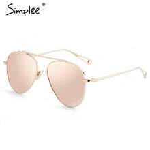 Simplee Retro sunglasses women 2017 Summer beach alloy sun glasses Fashion streetwear sunglasses
