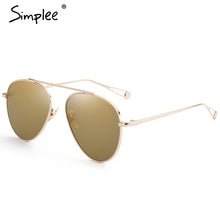Simplee Retro sunglasses women 2017 Summer beach alloy sun glasses Fashion streetwear sunglasses