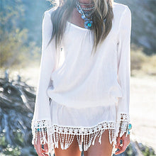 COTTON BEACH COVER UP WHITE