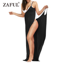ZAFUL WRAP SLIP BEACH DRESS