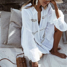 HOLLOW LACE COVER UP