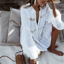 HOLLOW LACE COVER UP