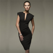2018 New Fashion Womens Summer Style Sexy V Collar Self Cultivation Dresses Spring Vintage Elegant Club Christmas Party Dress
