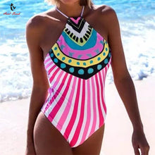 Ariel Sarah 2018 One Piece Swimsuit Women Swimwear Bodysuit Piece Swimwear Sexy Striped Swimming Suit for Women Floral Monokini