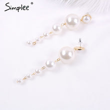 Simplee Fine jewelry pearl drop earrings Women jewelry fashion bijoux accessories Party chic pendant earrings female accessories