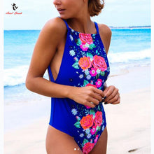 Ariel Sarah One Piece Swimsuit Women Swimwear 2018 Bodysuit Piece Swimwear Sexy FloraL Swimming Suit for Women Halter Monokini