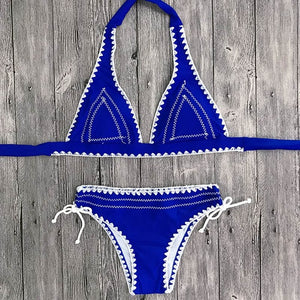 2017 New Sexy Bikinis Women Swimwear Push Up Swimsuit Halter Top Biquini Padded Bathing Suit Bandage Brazilian Bikini Set
