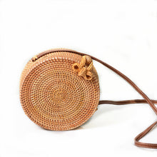 2018 Round Straw Bags Women Summer Rattan Bag Handmade Woven Beach Cross Body Bag Circle Bohemia Handbag Bali