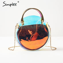 Simplee Transparent laser pvc travel accessories women Summer beach  handle accessories 2018 Metal chain waterproof accessories
