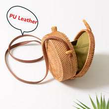 2018 Round Straw Bags Women Summer Rattan Bag Handmade Woven Beach Cross Body Bag Circle Bohemia Handbag Bali