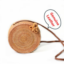 2018 Round Straw Bags Women Summer Rattan Bag Handmade Woven Beach Cross Body Bag Circle Bohemia Handbag Bali