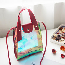 Summer Beach Women Shoulder Bag 2018 New Fashion Leather PVC Female Messenger Bags Laser  Girl Clear Transparent Totes Bags