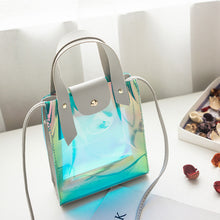 Summer Beach Women Shoulder Bag 2018 New Fashion Leather PVC Female Messenger Bags Laser  Girl Clear Transparent Totes Bags